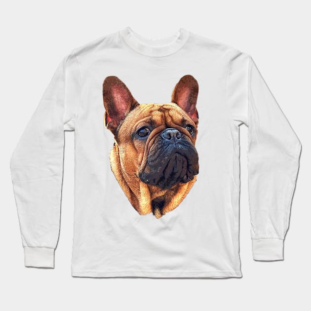 French Bulldog Cute Puppy Dog Long Sleeve T-Shirt by Elarex